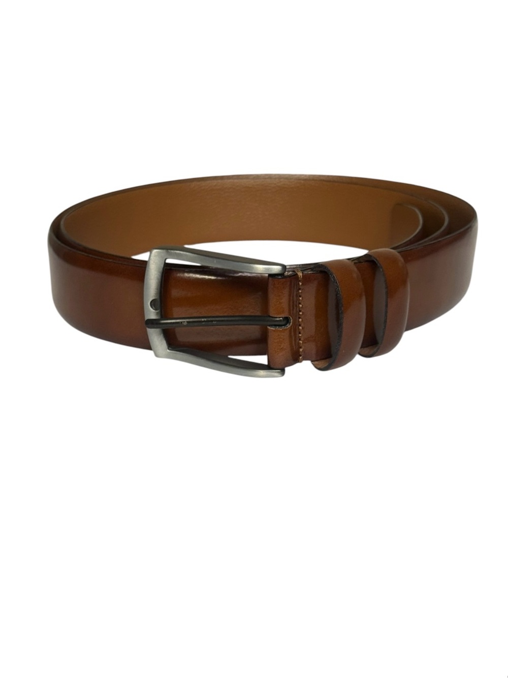Men’s Genuine Leather Belt  Handcrafted in Italy  Brown/Cognac  Size 44/110 READ